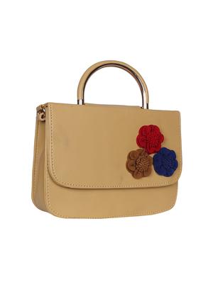 cream leatherette (pu) regular sling bag - 15858710 - Standard Image - 4