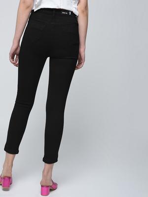 side taping high waist jeans - 15859270 - Standard Image - 4