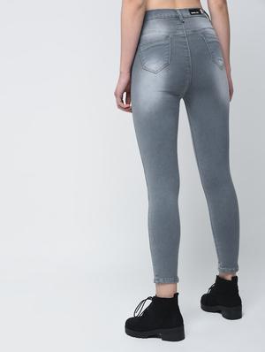high waist stone washed jeans - 15859287 - Standard Image - 4