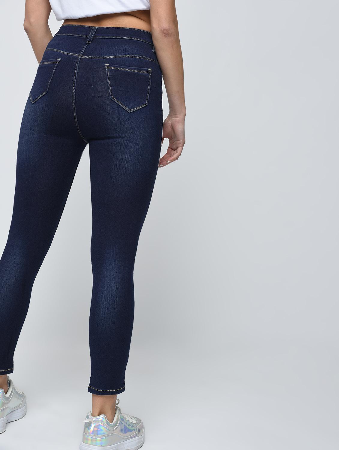 stone washed side taping jeans - 15859311 - Zoom Image - 4
