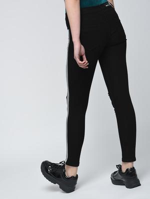 side taping knee slit jeans - 15859348 - Standard Image - 4