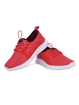 red leatherette sport shoes - 15859516 - Standard Image - 4