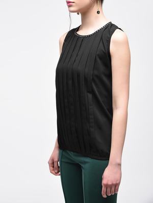 blouson pleated embellished top - 15859729 - Standard Image - 4