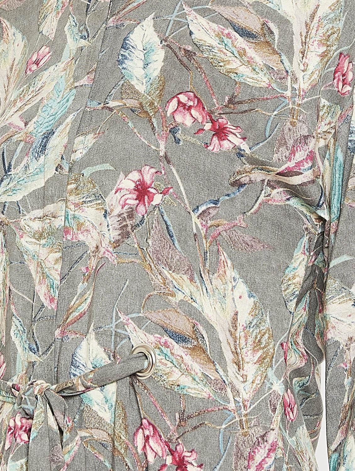 side slit tie-front floral dress - 15860937 - Zoom Image - 4
