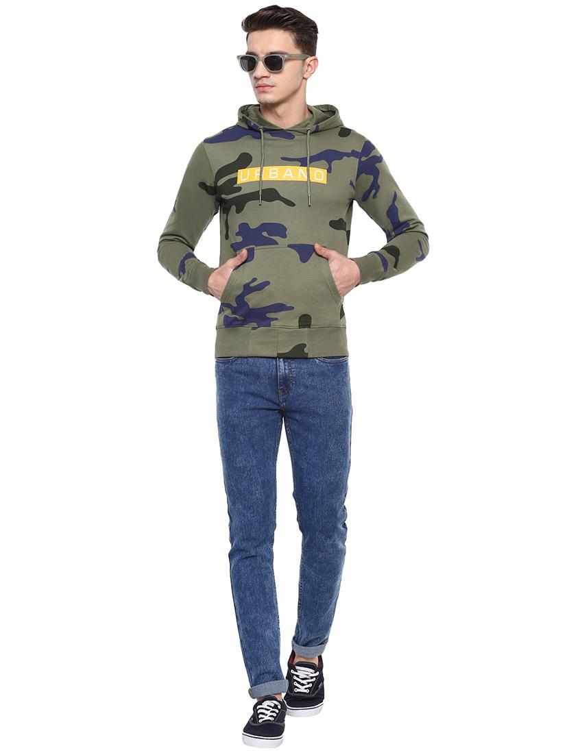 green camouflage print sweatshirt - 15862123 - Zoom Image - 4