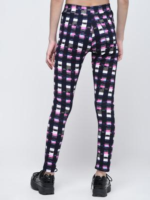 high waist checkered jegging - 15863102 - Standard Image - 4