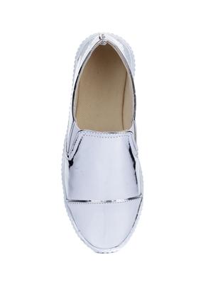 silver plimsolls casual shoes - 15864140 - Standard Image - 4