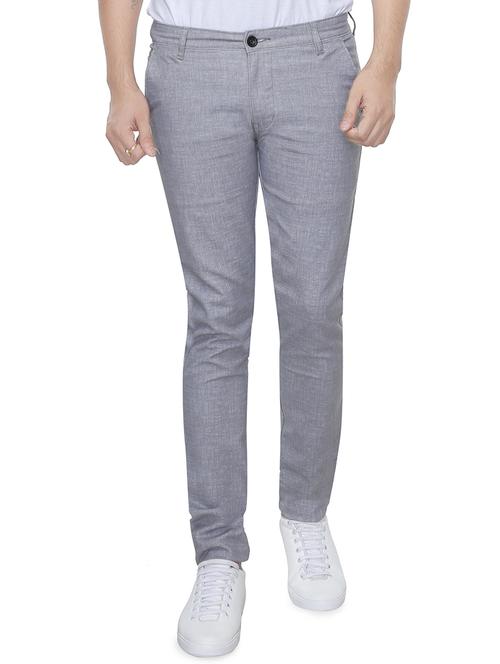 grey cotton chinos - 15864323 - Standard Image - 1