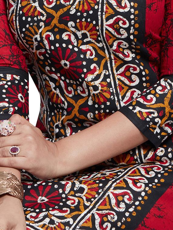 printed straight kurta - 15866200 - Zoom Image - 4