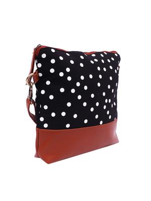 black canvas printed sling bag - 15866887 - Standard Image - 4