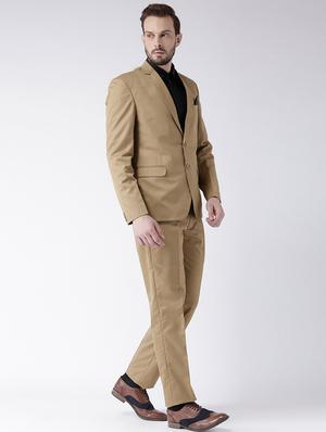 brown solid single breasted formal blazer - 15867782 - Standard Image - 4