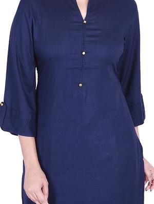 Solid kurta with palazzo set - 15868280 - Standard Image - 4