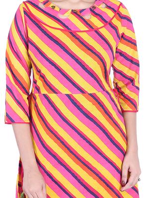 Leheriya a-line kurta - 15868297 - Standard Image - 4