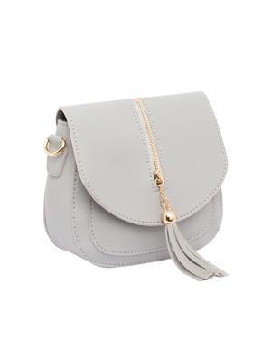 white leatherette (pu) regular sling bag - 15869015 - Standard Image - 4
