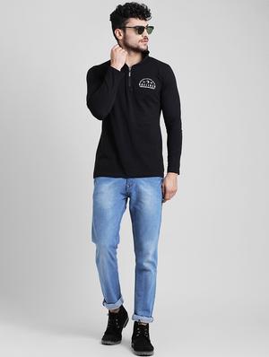 solid black collared t-shirt - 15870587 - Standard Image - 4