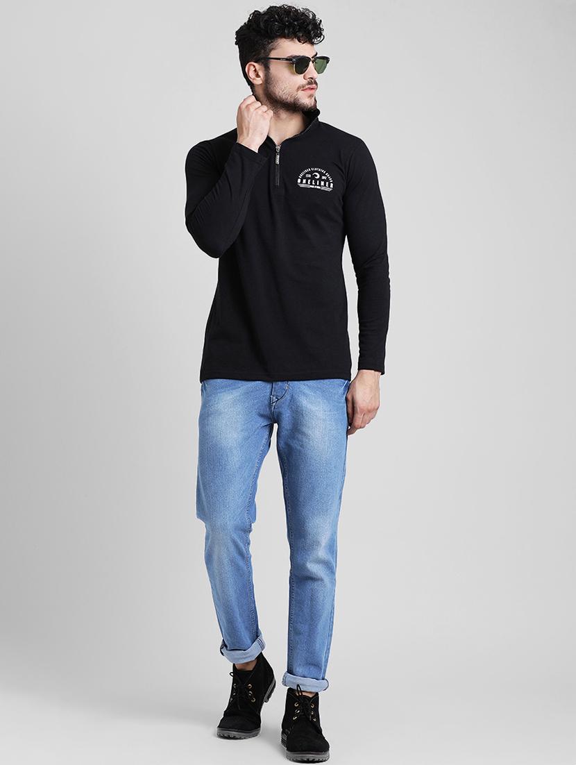 solid black collared t-shirt - 15870587 - Zoom Image - 4