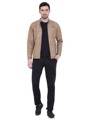 brown leather biker jacket - 15871151 - Standard Image - 4