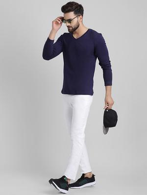 navy blue cotton t-shirt - 15871797 - Standard Image - 4