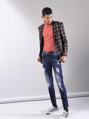 blue cotton ripped jeans - 15874896 - Standard Image - 4