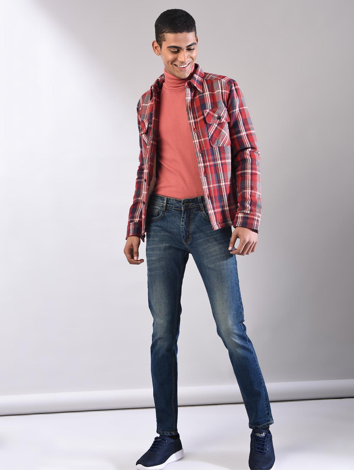 blue cotton washed jeans - 15874899 - Zoom Image - 4