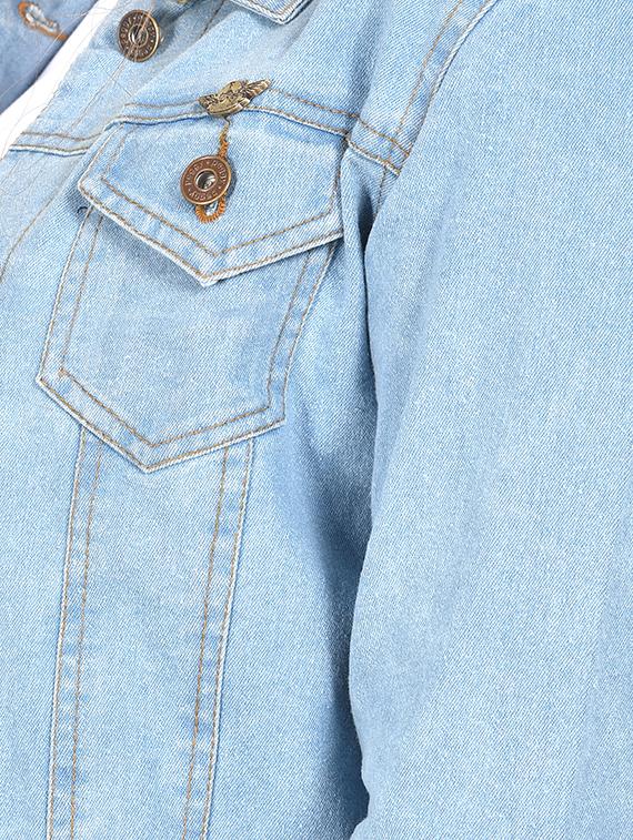 button-up denim jacket - 15875221 - Zoom Image - 4