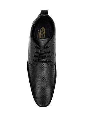 black leatherette lace-up derbys - 15875554 - Standard Image - 4