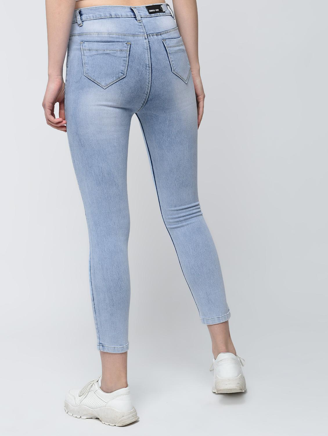 high waist stone washed jeans - 15876704 - Zoom Image - 4