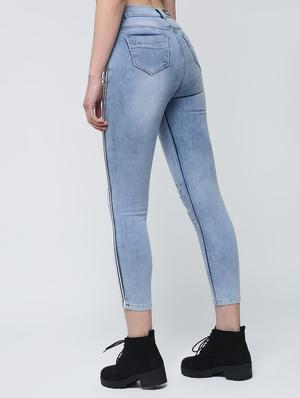 side striped distressed jeans - 15876705 - Standard Image - 4