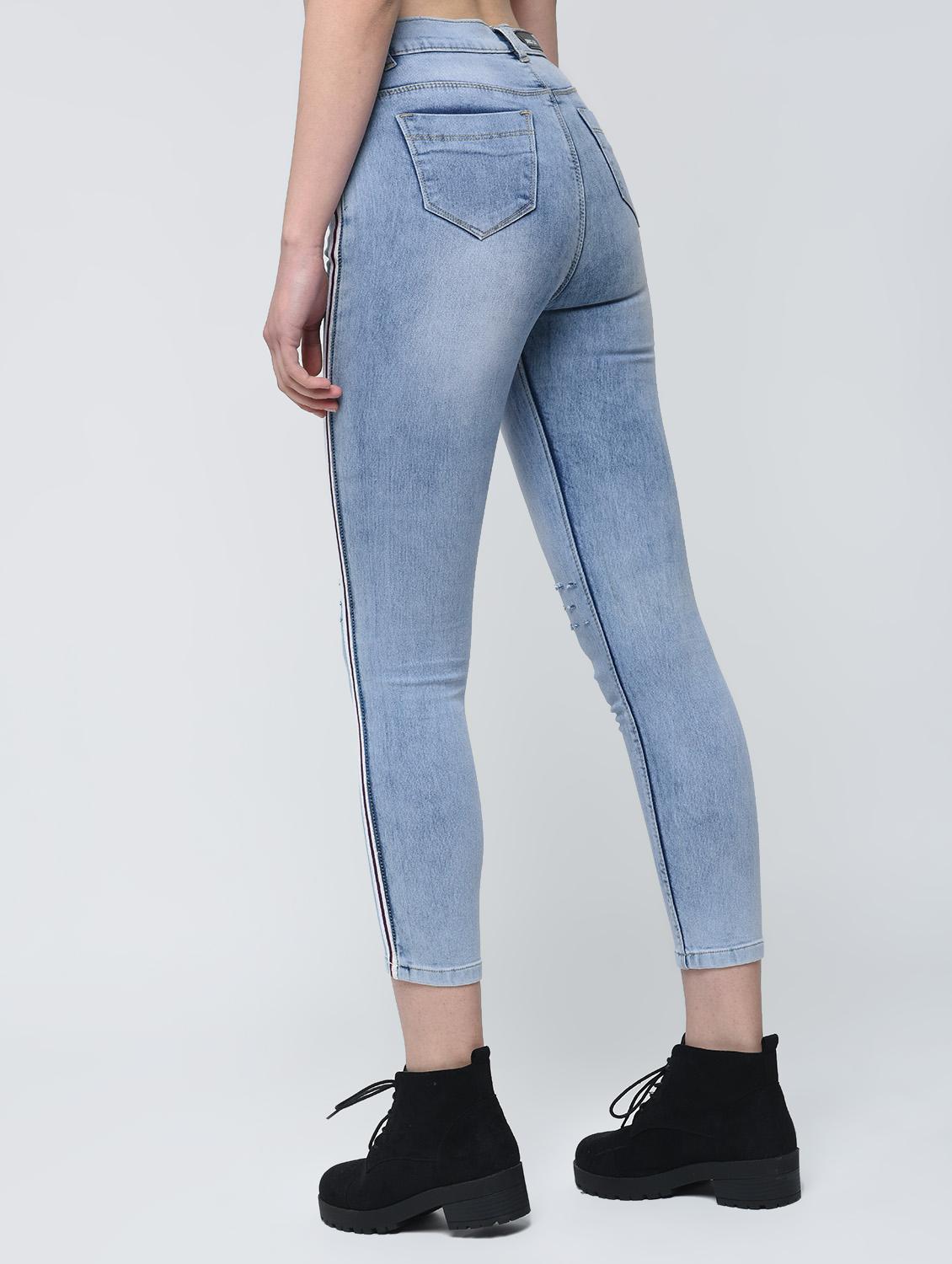 side striped distressed jeans - 15876705 - Zoom Image - 4