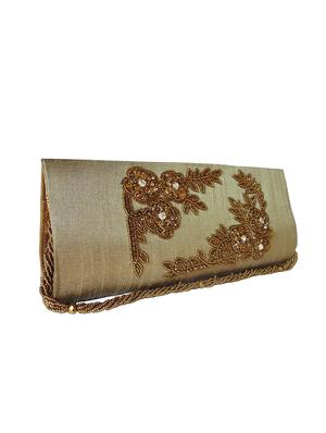 grey silk regular clutch - 15877989 - Standard Image - 4