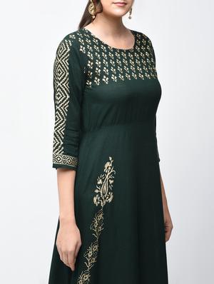 A-line block print kurta - 15879130 - Standard Image - 4