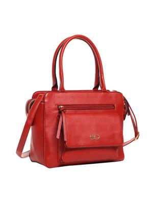 red leatherette (pu) regular satchel - 15880456 - Standard Image - 4