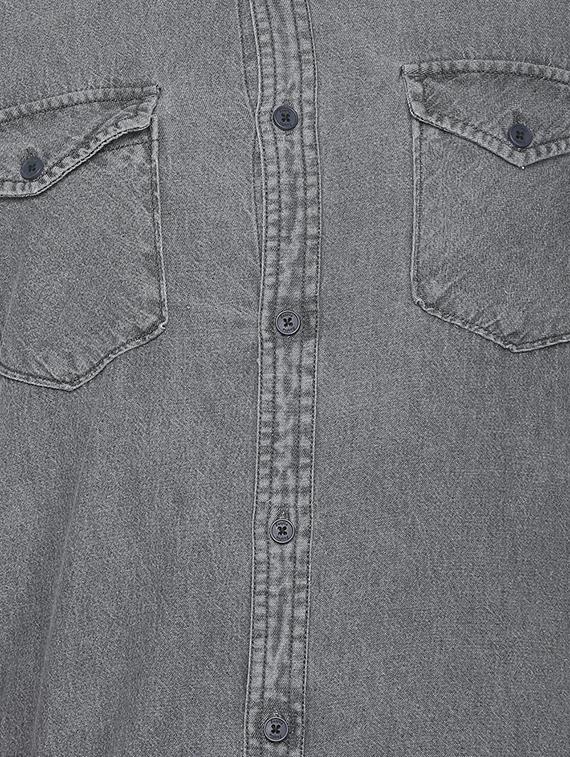 grey cotton casual shirt - 15880713 - Zoom Image - 4