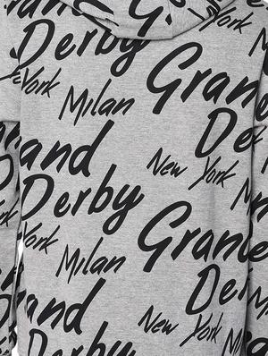 grey fleece all over print sweatshirt - 15881045 - Standard Image - 4