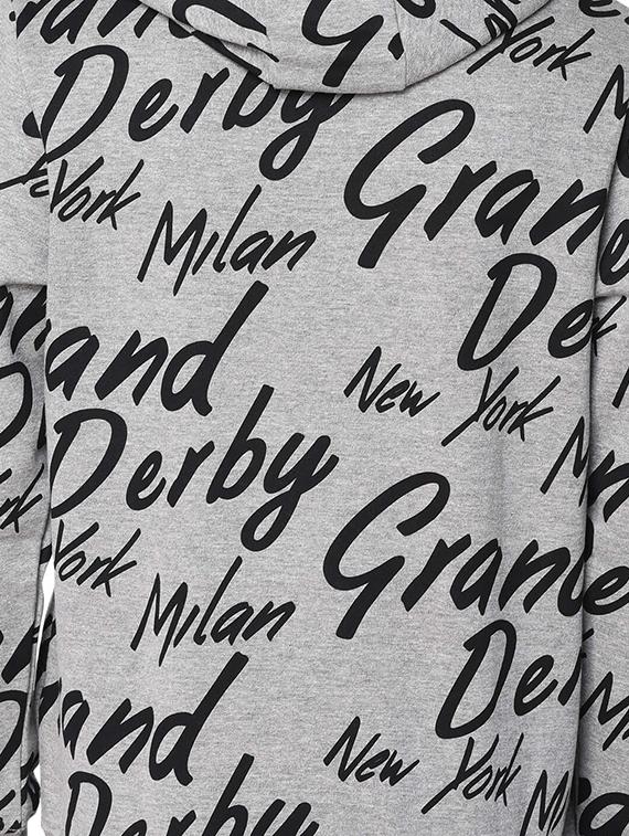 grey fleece all over print sweatshirt - 15881045 - Zoom Image - 4