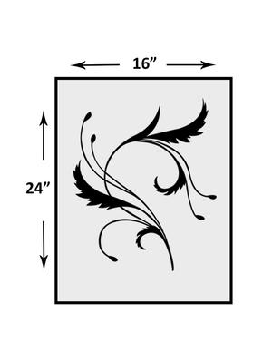 kayra decor reusable diy wall stencil painting for home decor (pvc, 16 inch x 24 inch) - 15881316 - Standard Image - 4
