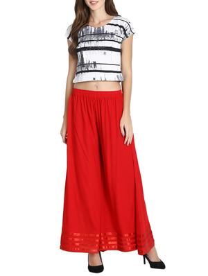 elasticated waist flared palazzo - 15881502 - Standard Image - 4