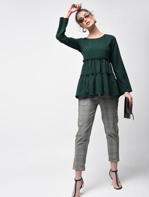 frill trim tiered top - 15881804 - Standard Image - 4