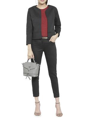 black solid blazer - 15882199 - Standard Image - 4