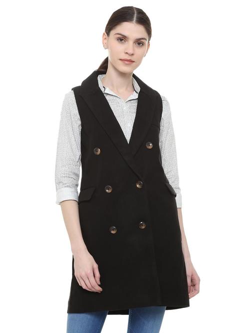 double breasted sleeveless coat - 15882251 - Standard Image - 1