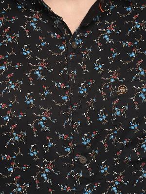 black floral printed formal shirt - 15883671 - Standard Image - 4