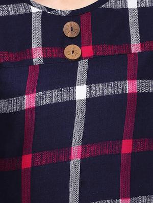 Checkered straight kurta - 15884192 - Standard Image - 4