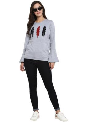 graphic print bell sleeved sweatshirt - 15884268 - Standard Image - 4