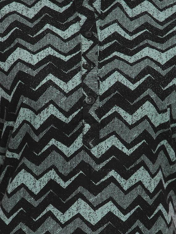 chevron button detail a-line dress - 15885306 - Zoom Image - 4