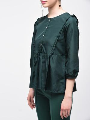 ruffle trim gathered top - 15887608 - Standard Image - 4