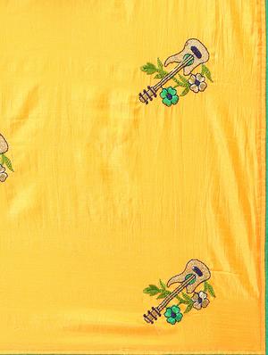 ethnic motif embroidered saree with blouse - 15887802 - Standard Image - 4