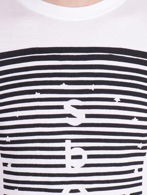 white cotton chest print t-shirt - 15888898 - Standard Image - 4