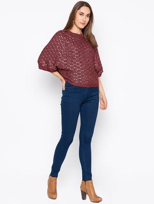 ribbed edge round neck pullover - 15890361 - Standard Image - 4
