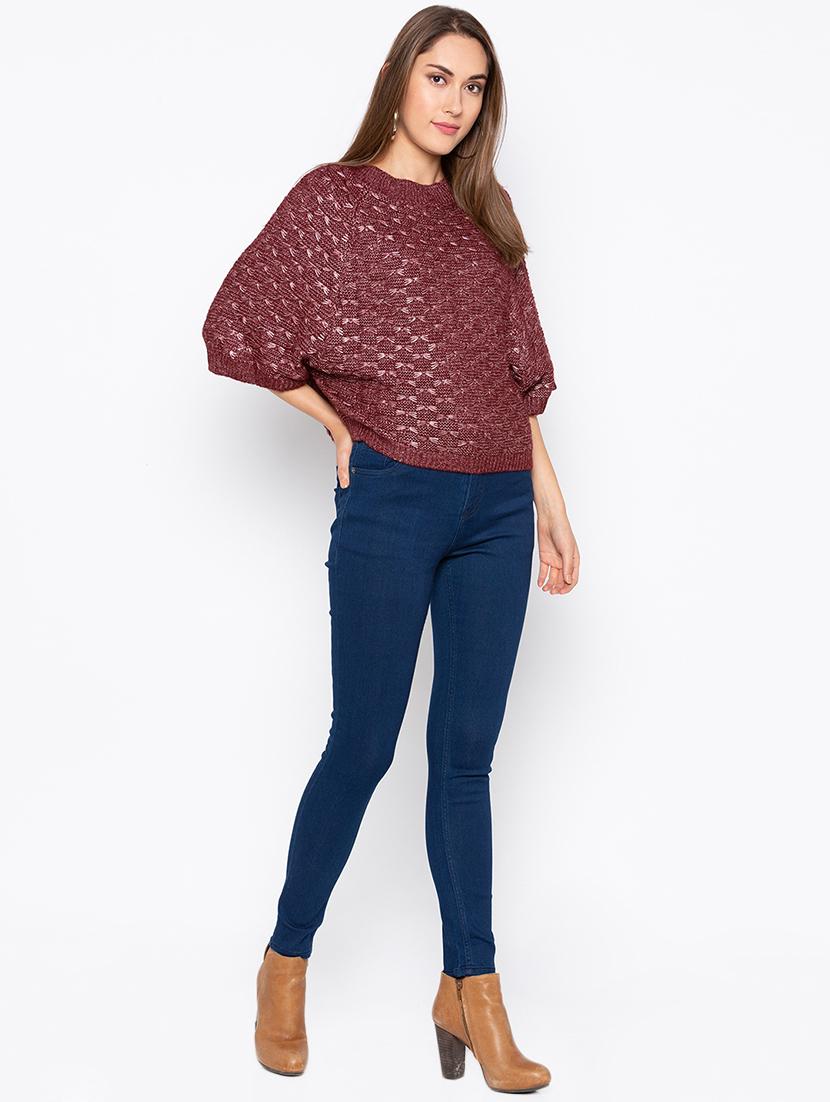 ribbed edge round neck pullover - 15890361 - Zoom Image - 4