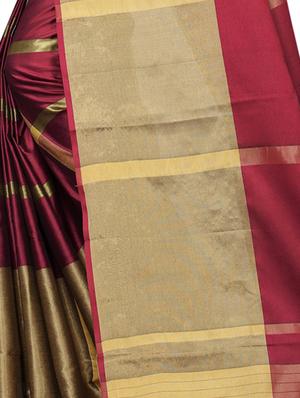 striped woven saree with blouse - 15890594 - Standard Image - 4